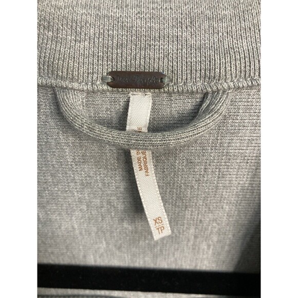 Free People | Whole Story Knit Jacket Blazer Grey Size XS 3/4 Sleeve Buttons‎ - Picture 2 of 4
